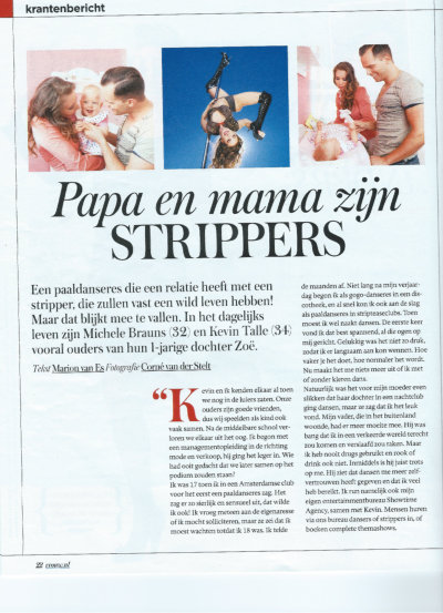 Strippers in Telegraaf VROUW