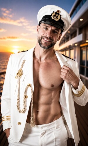mannelijke stripper Dennis als marinier
