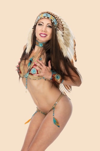 Stripster Michele als indaan